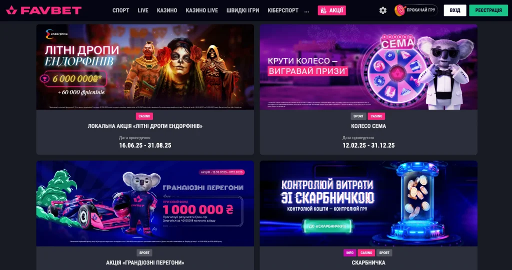 Favbet промокоди